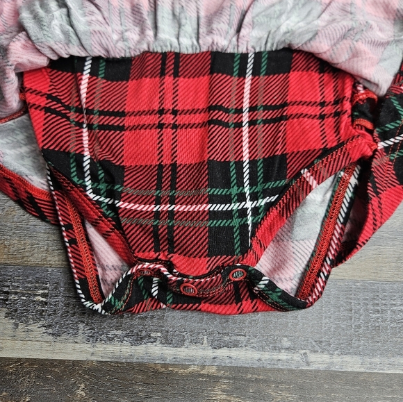 Bums & Roses Twirl Dress Red Plaid Size 6-12 Months - Picture 2 of 4